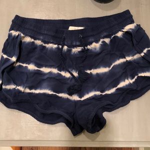Forever 21 navy and white tie dye beach shorts